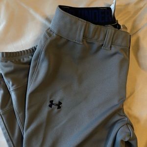 Grey Under Armour Softball Pants